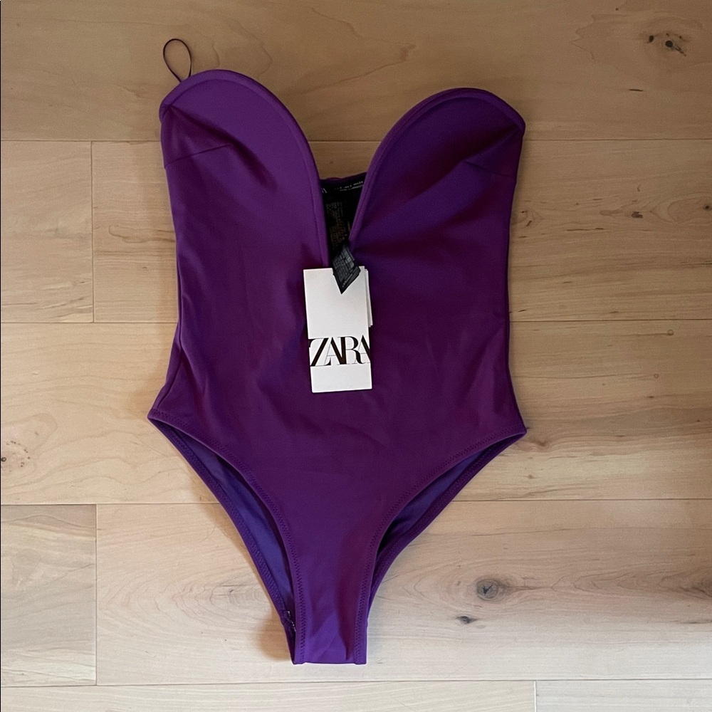 Zara Women's Purple Corset Swimsuit